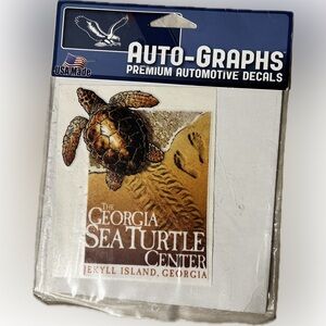 💥NWT Car Decal Georgia Sea Turtle Center Jekyll Island Beach Ocean Souvenir